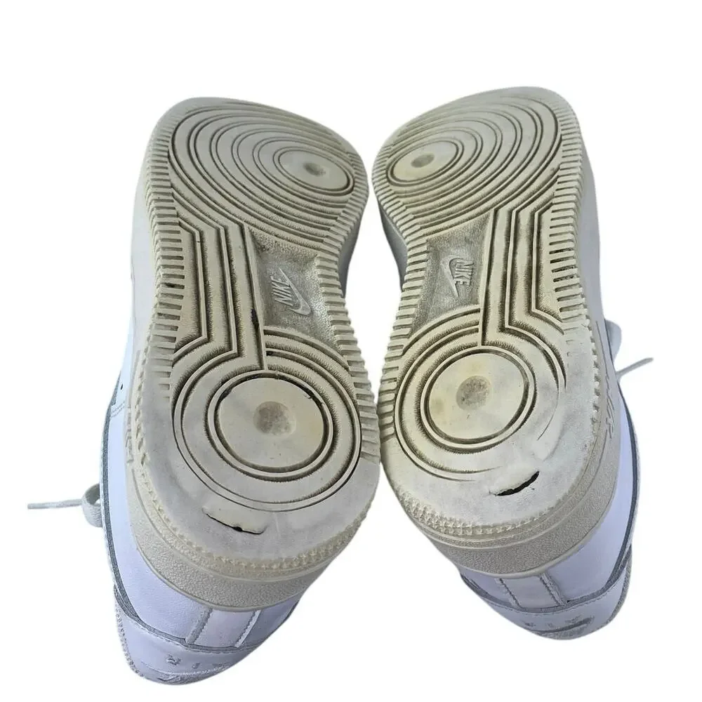 Nike Air Force 1 Women's White Leather Low Top Lace Up Athletic Sneakers Shoes 8